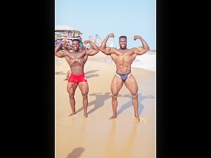 Beach Posing Muscle