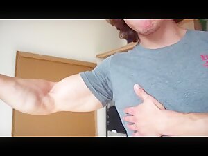 Adrian Kovats' massive biceps