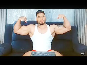 Flexing and wanking on cam - Compilation