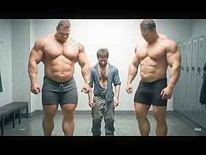 Hairless Muscle Gods Mock the Hairy Janitor