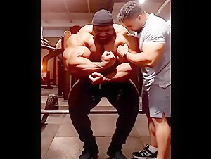 Massive Muscleman gets biceps  worshipped…
