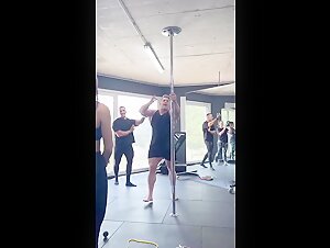 Joan Pradells Tries Pole Dancing