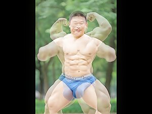 Young Muscle Hunk Does Cardio In The Park