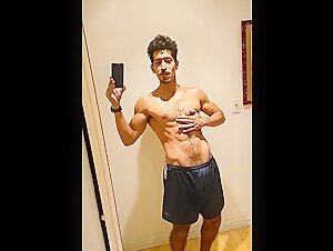 Rubbing my abs