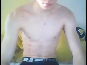 Cumshot of handsome fit hung twink