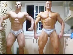 Two Stud Collage Guys Flexing