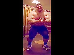 Massive Muscleman flexing…