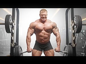 AI-Generated Giant Bodybuilder: Colossal Strength in Luxury Gym