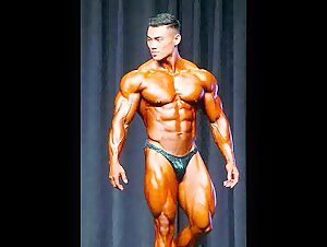 Asian AI bodybuilder