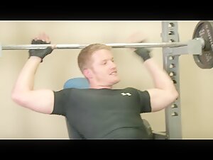 Two muscle studs fuck in the locker room