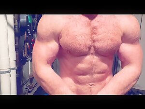 Flexing in underwear