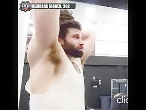 Tall handsome hunk's bushy pits