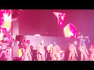 Naked Dancers on a Club Stage