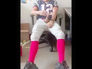 JockDad87 Jerks and shoots a load in his Football Uniform.