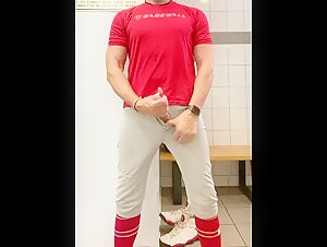 JockDad87 Almost Gets Caught in The Locker Room