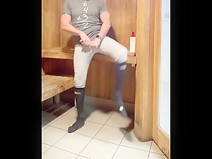 Alpha fun in the locker room with JockDad87 part 3
