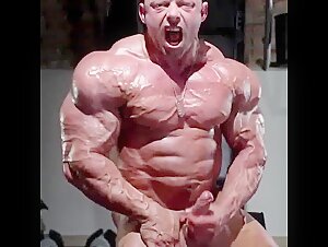 Roided flex and cum