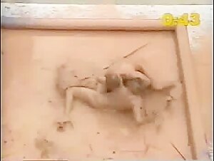 Muscle guys mud wrestling 90s