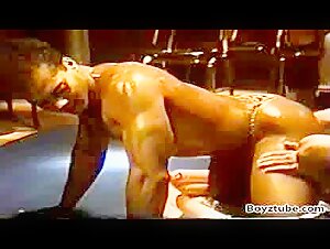 Vintage thong oil wrestling