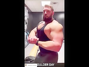 Bodybuilder Flexing