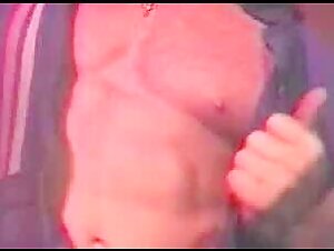 Vintage bodybuilder strip in thong