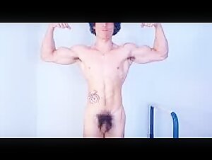 Who's this hot flexer with big bush?