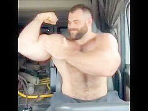 cute musclebear truck cab bicep loop